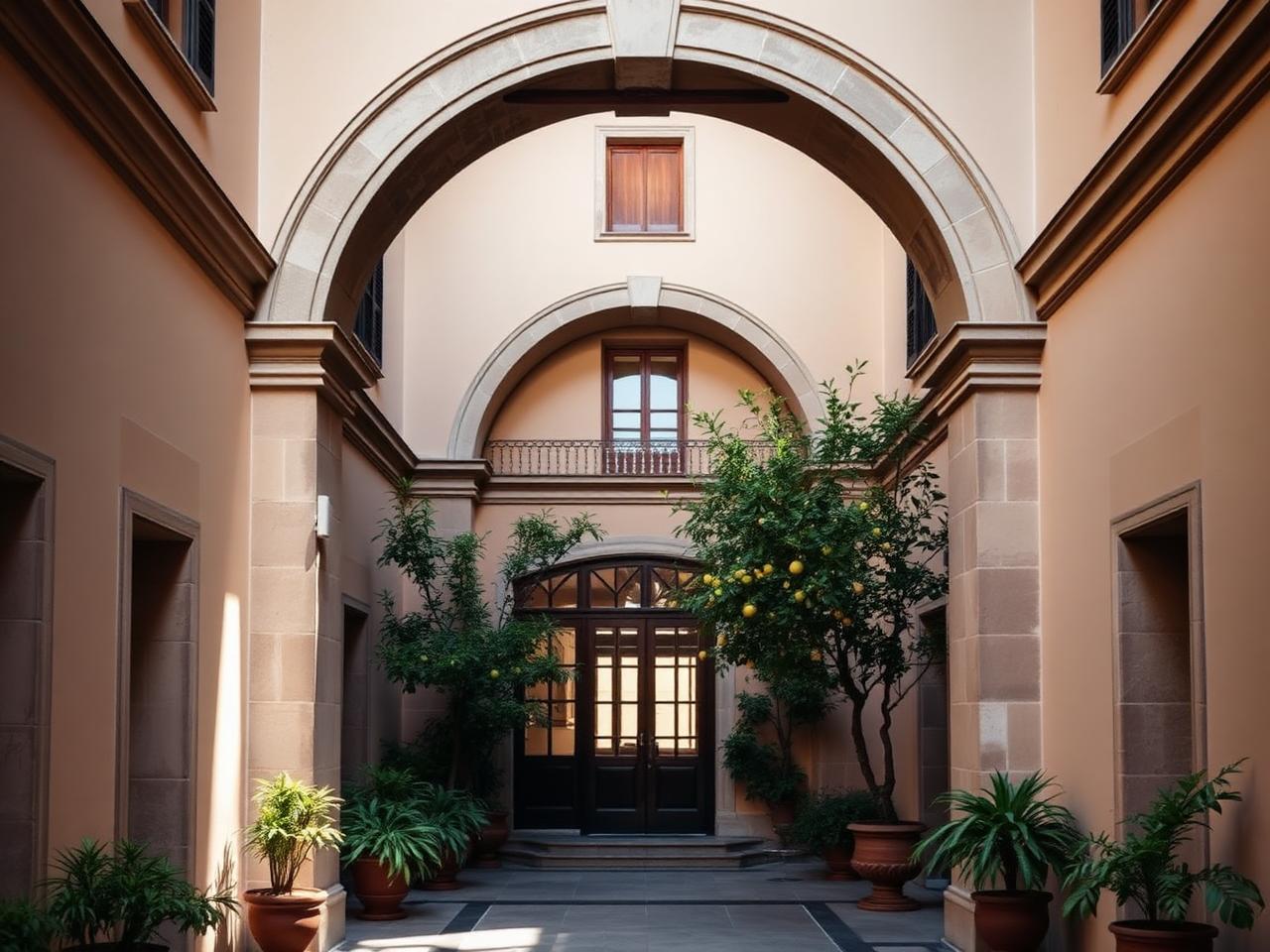 Cortile interno di un palazzo storico italiano